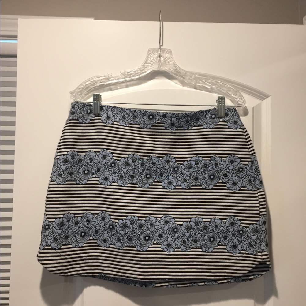 Topshop Striped Floral Pelmet Skirt - Picture 3 of 5